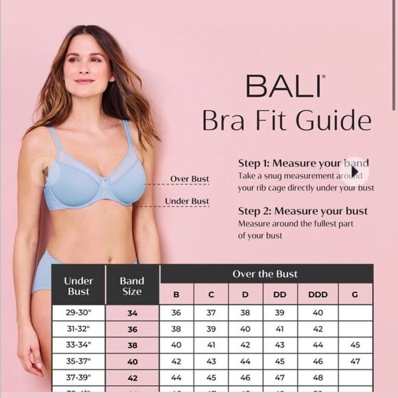 BALI‎ One Smooth U Ultra Light Illusion Underwire Bra DF3439 Sandshell 38D Nwt - Picture 8 of 11